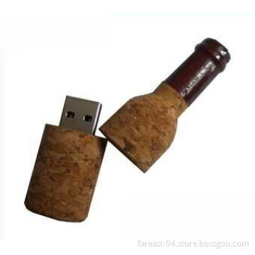 Wooden Red Wine Bottle USB Flash Disk Memory (UW17)